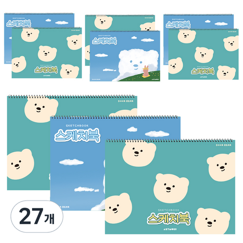 아트모아 뉴 스케치북, 345 x 248 mm, 26매, 27개