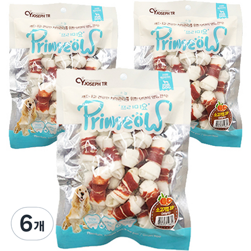프리미요 애견 덴탈껌 20p, 소고기, 240g, 6개