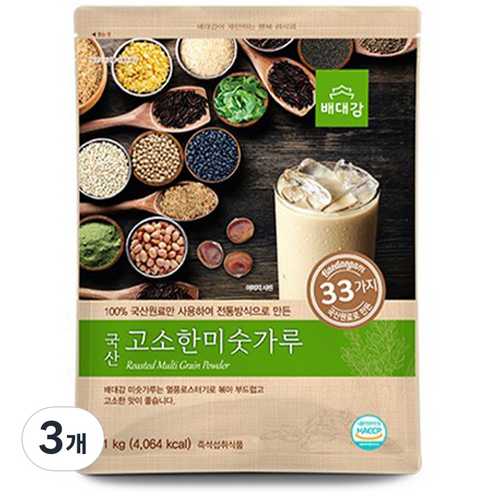 배대감 국산 고소한 미숫가루, 1kg, 3개