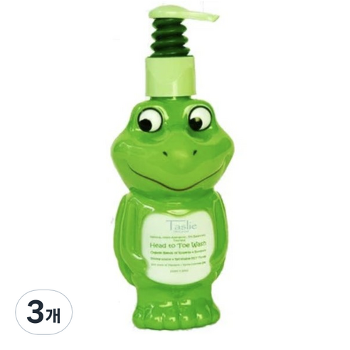 TASLIE 베이비 테슬리 스킨케어 터틀 헤드투토 워시, 3개, 210ml