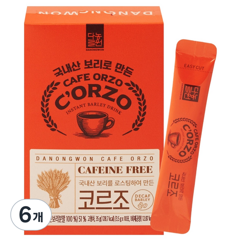 다농원 코르조 보리차, 6개, 10개입, 3.5g