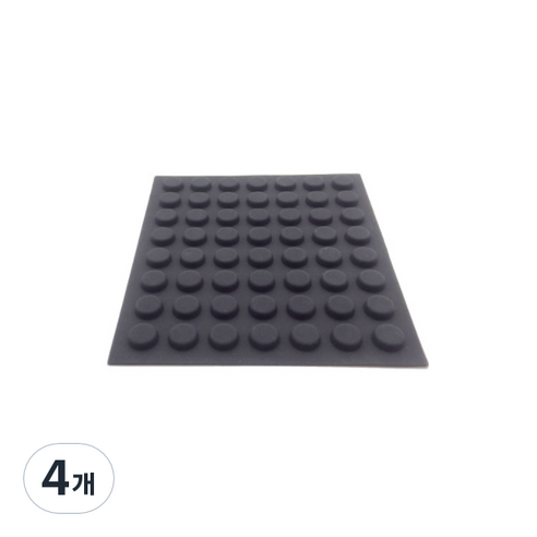 미끄럼방지 고무발 범폰 고무받침대 검정 A0021, 4개
