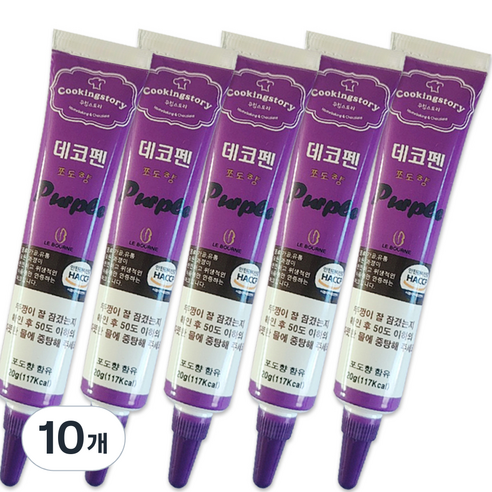 쿠킹스토리 데코펜 퍼플, 20g, 10개