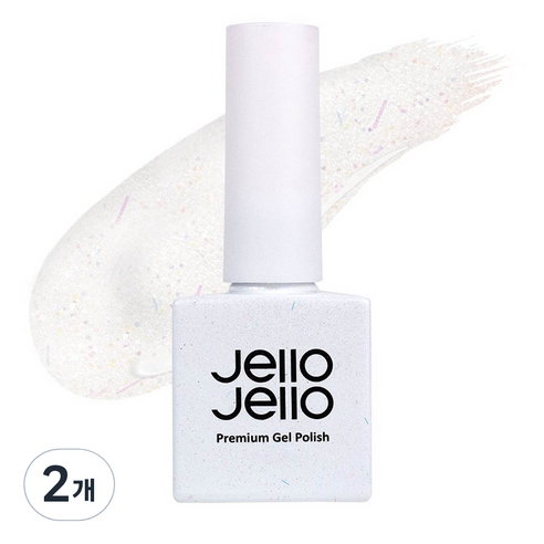 젤로젤로 프리미엄 젤 폴리쉬 10ml, JG-07 화이트스텔라, 2개