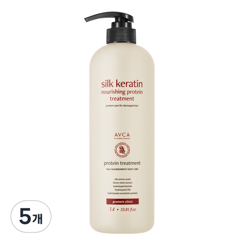 아브카 실크 케라틴 너리싱 단백질 트리트먼트, 1000ml, 5개