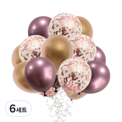 마켓감성 파티장식 풍선 15p, 타입5, 6세트