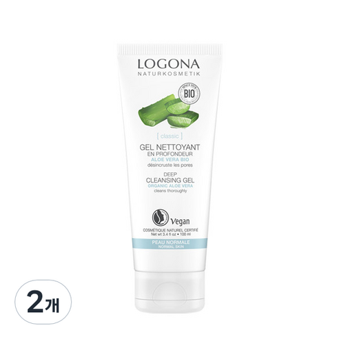 로고나 알로에 딥 클렌징 젤, 100ml, 2개