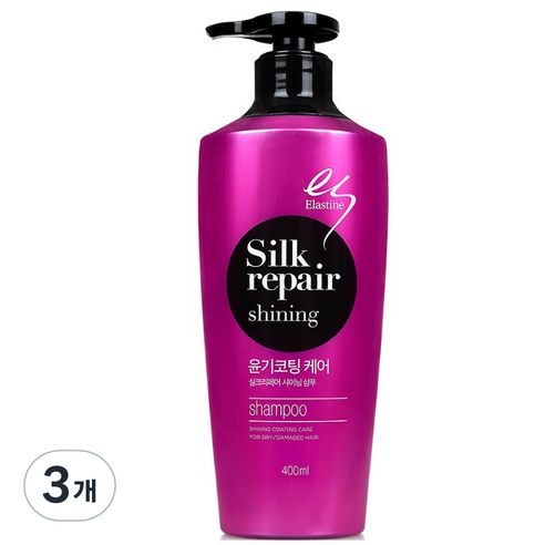엘라스틴 실크리페어 샤이닝골드 샴푸, 400ml, 3개