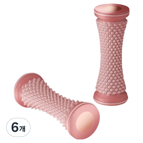 썬문 시원한 롤러 발지압 마사지, 6개, 핑크