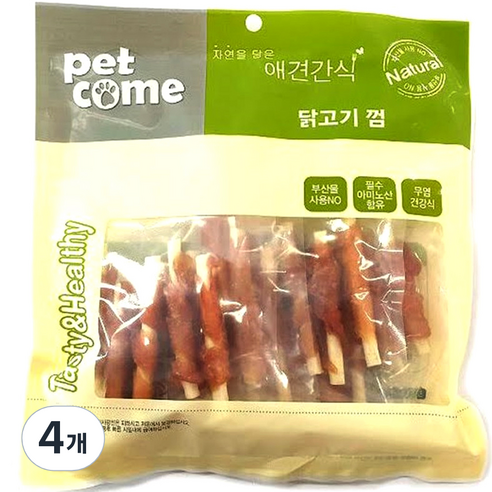 펫컴 강아지 수제간식, 닭고기, 200g, 4개