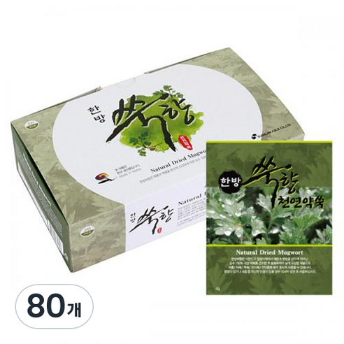 한방쑥향 천연약쑥 좌훈용품 4g, 80개