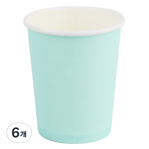 투고팩 종이컵 300ml 민트, 6개