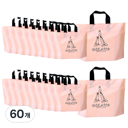 ABM 비닐 쇼핑백 대, 패션, 60개
