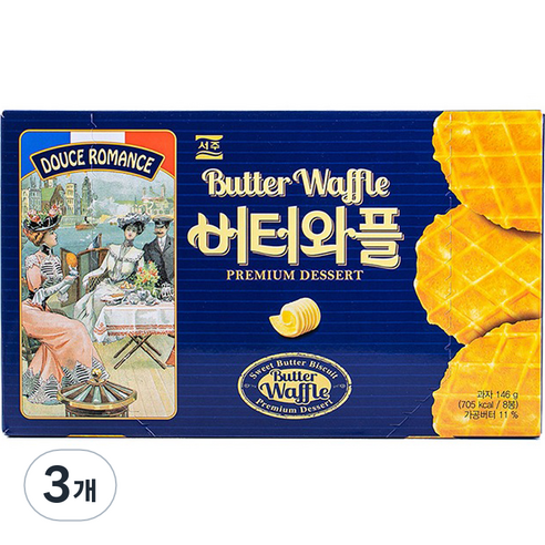 서주 버터와플 8p, 146g, 3개