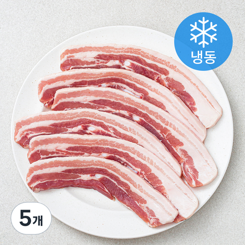 데일리이츠 MAUM 오스트리아산 삼겹살 구이용 10mm (냉동), 1kg, 5개