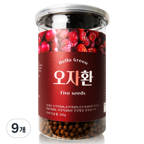헬로우그린 오자환 통, 350g, 9개