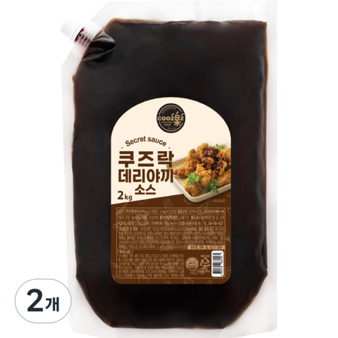 쿠즈락 데리야끼 소스 파우치, 2개, 2kg