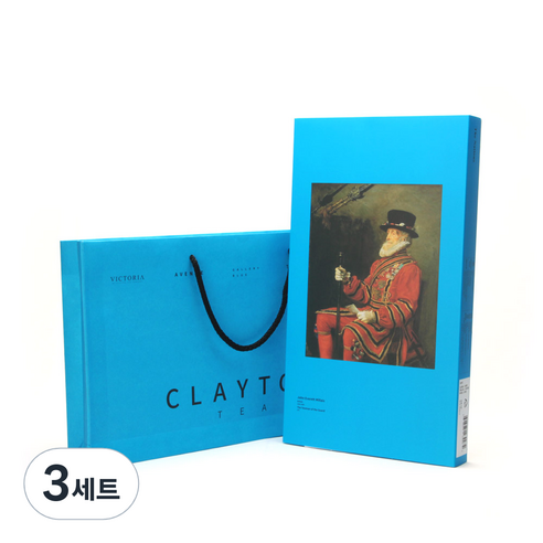 클레이튼티 갤러리블루 3호 네이션스 잉글랜드 티백 3종 x 5p 세트 + 쇼핑백, 히비스커스 티백 5p + 얼그레이 티백 5p + 루이보스 티백 5p, 3세트