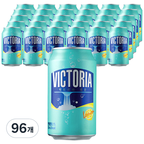빅토리아 레몬 탄산음료 캔, 350ml, 96개