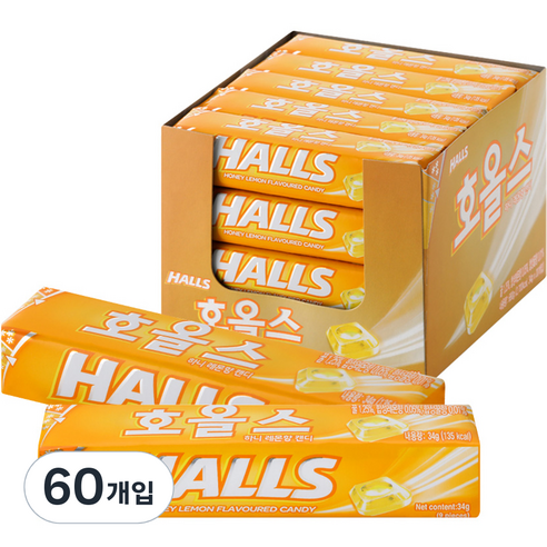 호올스 하니레몬 캔디, 34g, 60개입