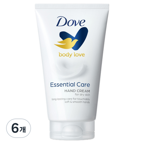 도브 바디러브 에센셜 케어 핸드크림, 6개, 75ml