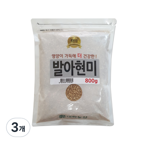 대한농산 발아현미, 800g, 3개