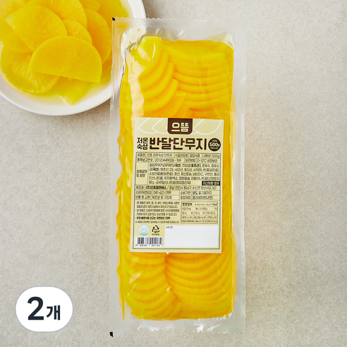 으뜸 저온숙성 반달 단무지, 500g, 2개