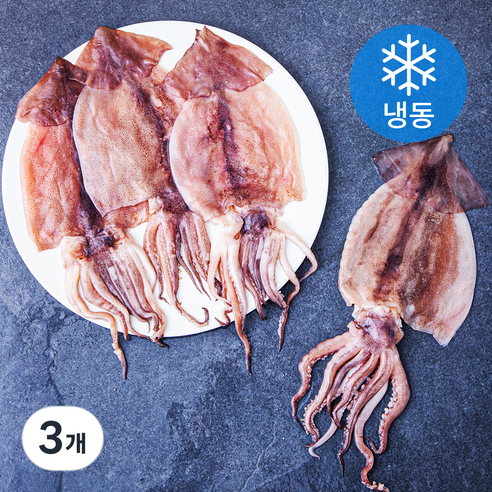 빅마마 손질 오징어 (냉동), 400g(4미), 3개