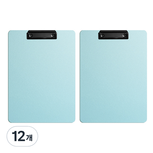 동아피엠에스 세로형 두꺼운 벽걸이 클립보드 31.5 x 22.5 cm, 그린, 12개