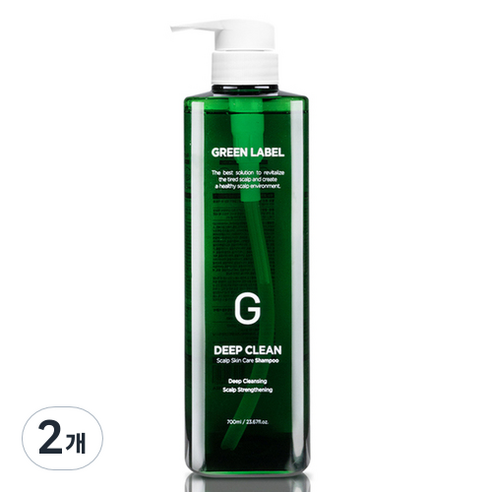 박준뷰티랩 그린라벨 딥 클렌징 샴푸, 700ml, 2개