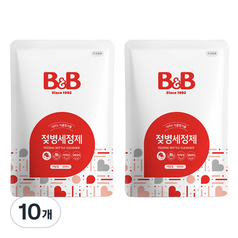 비앤비 젖병세정제 액상형 리필, 500ml, 10개