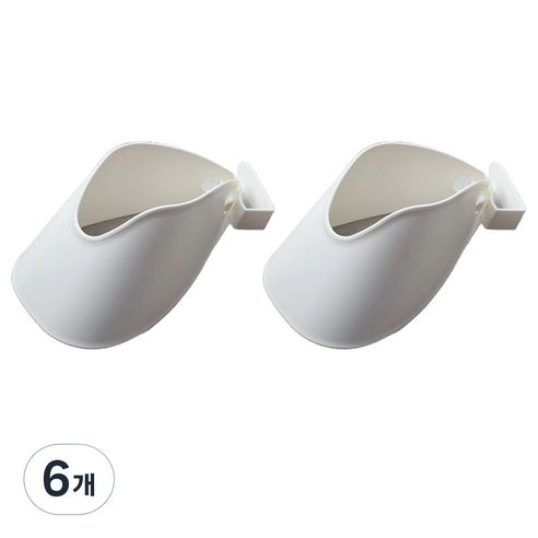withWIN 간편 헤어드라이기 걸이, 화이트, 6개