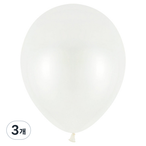 파티팡 라운드 펄 풍선 13cm 100p, 화이트, 3개