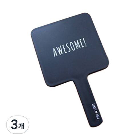 핑크캔디 미니 손거울, 어썸 블랙, 3개
