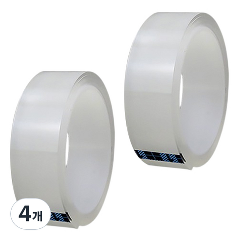 조조 무자국 초강력 실리콘 양면 테이프 2mm x 1m, 4개