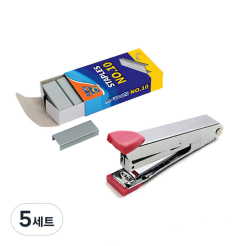 알파 미니 스테플러 + 스테플러침 10호 세트, 랜덤발송(스테플러), 5세트