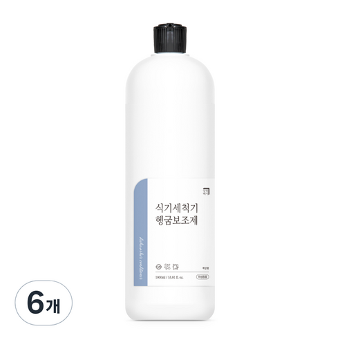 살림백서 식기세척기 행굼보조제, 1L, 6개
