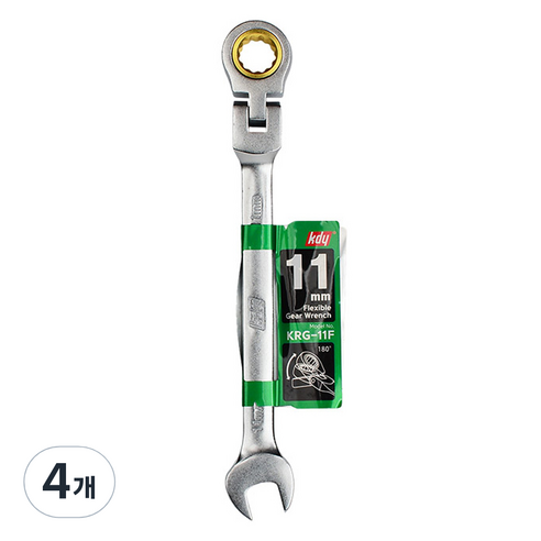 케이디와이 플렉시블 기어렌치 11mm KRG-11F, 4개