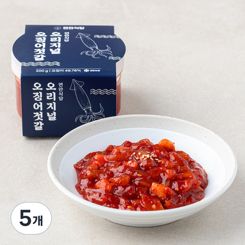 연안식당 오징어 젓갈, 200g, 5개