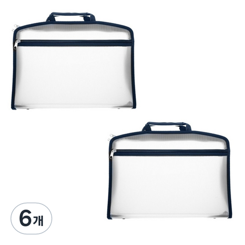 에코청운 지퍼화일 A4 5cm, 청색, 6개