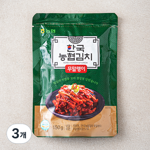 농협 한국김치 무말랭이, 150g, 3개