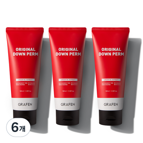 그라펜 오리지널 남자다운펌 파마약 100ml + 붓빗 + 펌지 + 고정용 집게 2개, 6개