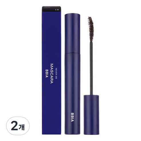 삐아 네버 다이 마스카라 7g, 02 파워 브라운, 2개