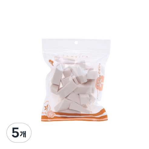 연우 대용량 메이크업 삼각형 퍼프 스펀지 30p, 랜덤발송, 5개