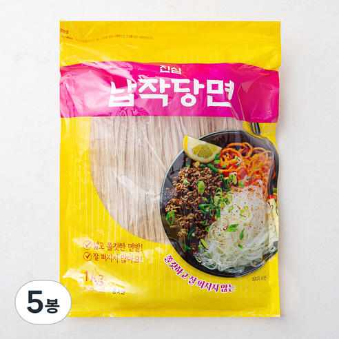진심 납작 당면, 1kg, 5개