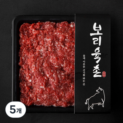 보리육촌 국내산 소고기 3등급 다짐육 (냉장), 5개, 300g