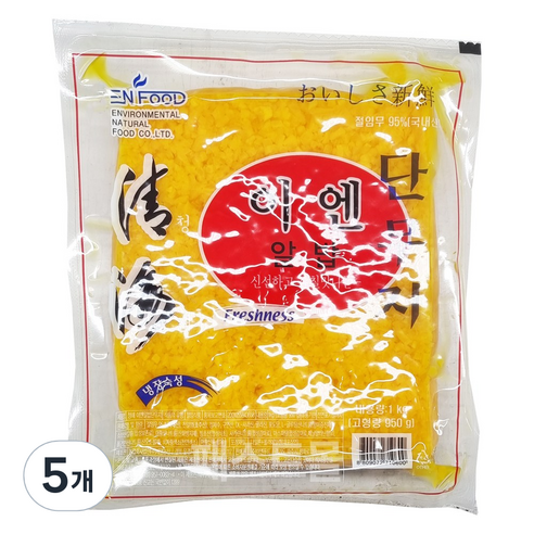 이엔 압축 일식 알밥 단무지, 1kg, 5개