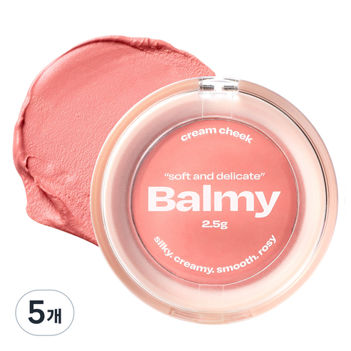 얼터너티브스테레오 바미 크림 치크 2.5g, 5개, 03 밀키 피치