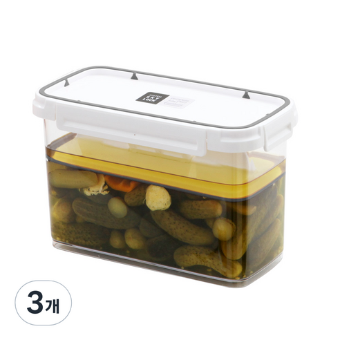 수납이야기 스카이락 와이드 누름판 3호, 3개, 2.5L