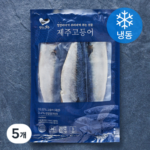 맛있는제주 제주 고등어 (냉동), 5개, 500g